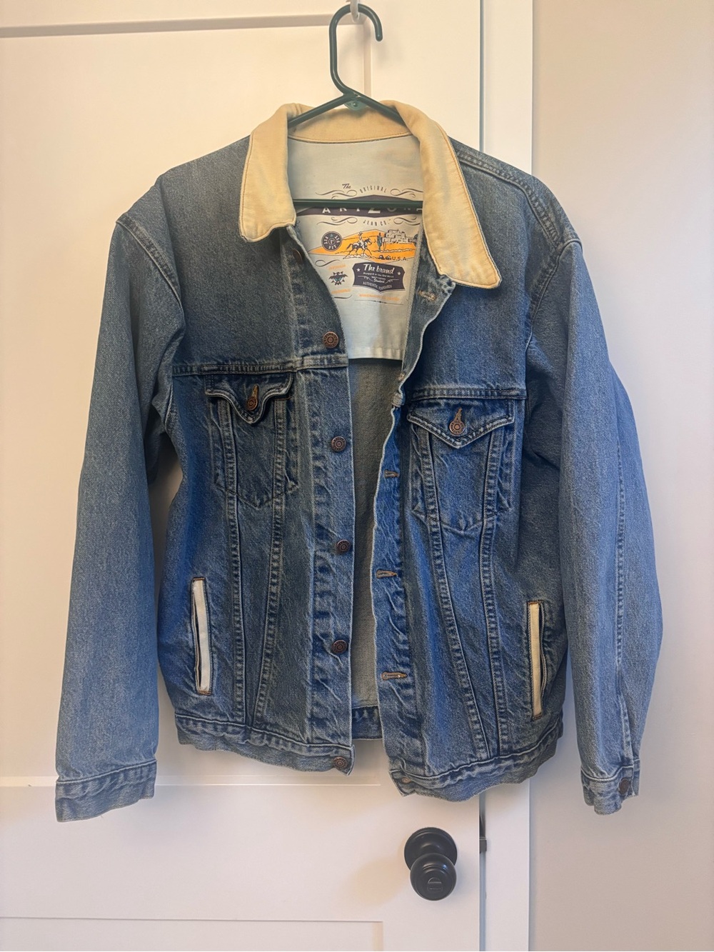 Vintage Arizona Jean Jacket with Tan Collar